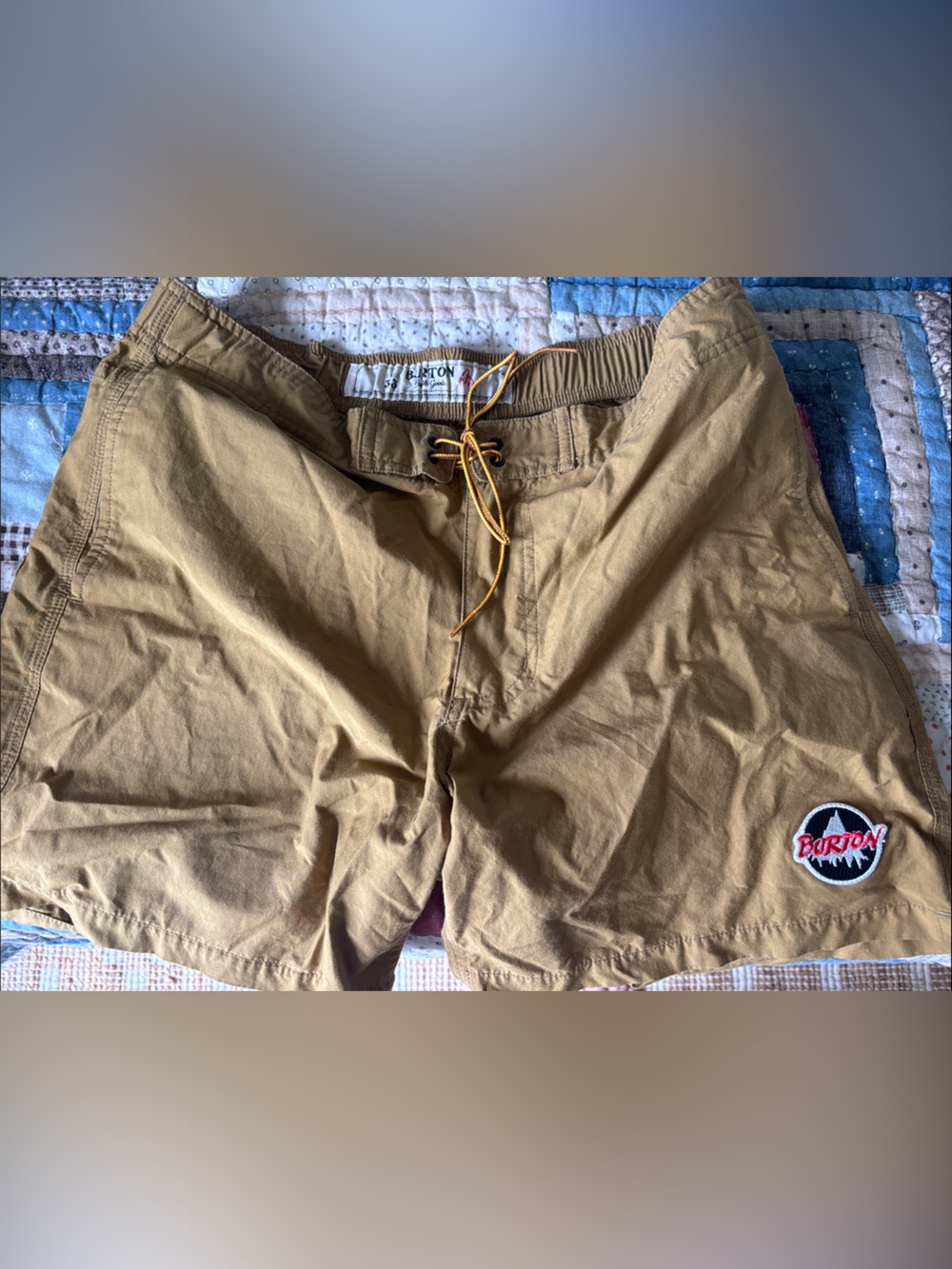 Burton Men's Khaki Drawstring Hybrid Shorts